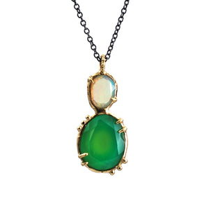 Opal and Chrysoprase Necklace