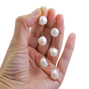 III Pearl Drop Earrings