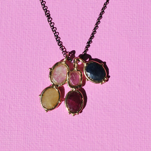 Sapphire Multi Pendant Necklace